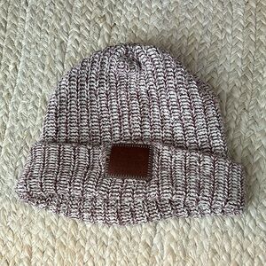 Love Your Melon Knit Beanie - Purple and White